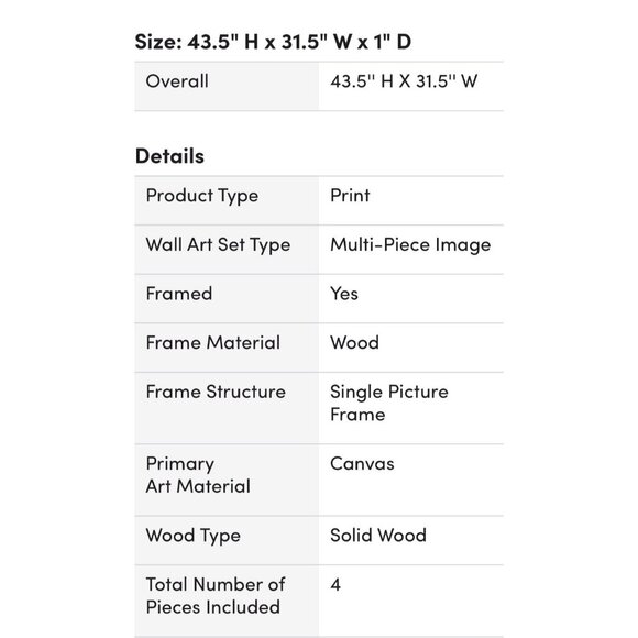 Rosecliff Heights Botanical Wall Art Prints " Parchment Coral I " 4 - Pieces - Picture 6 of 9